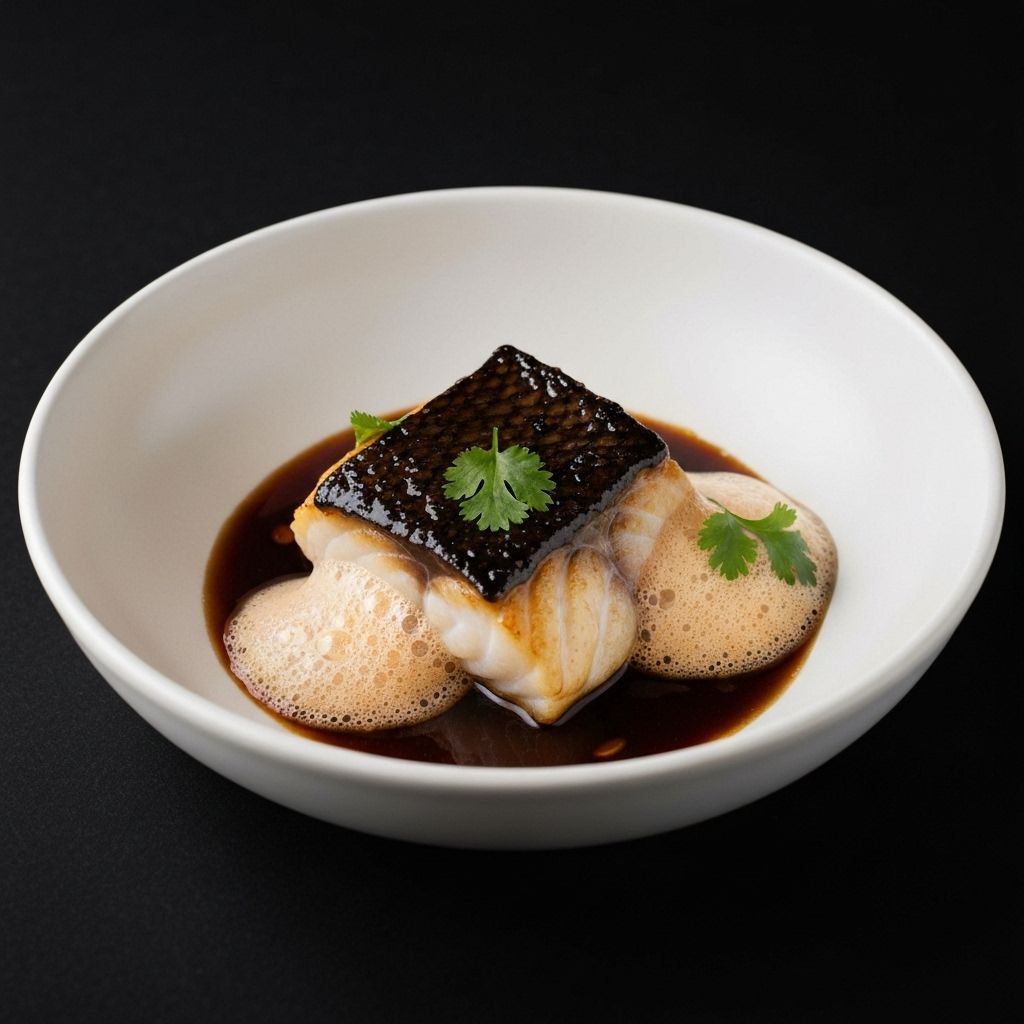 Bacalao Confitado - Plato gourmet del restaurante Lumière