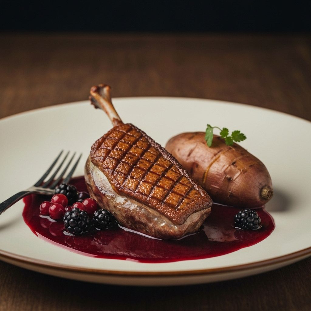 Magret de Pato - Plato gourmet del restaurante Lumière