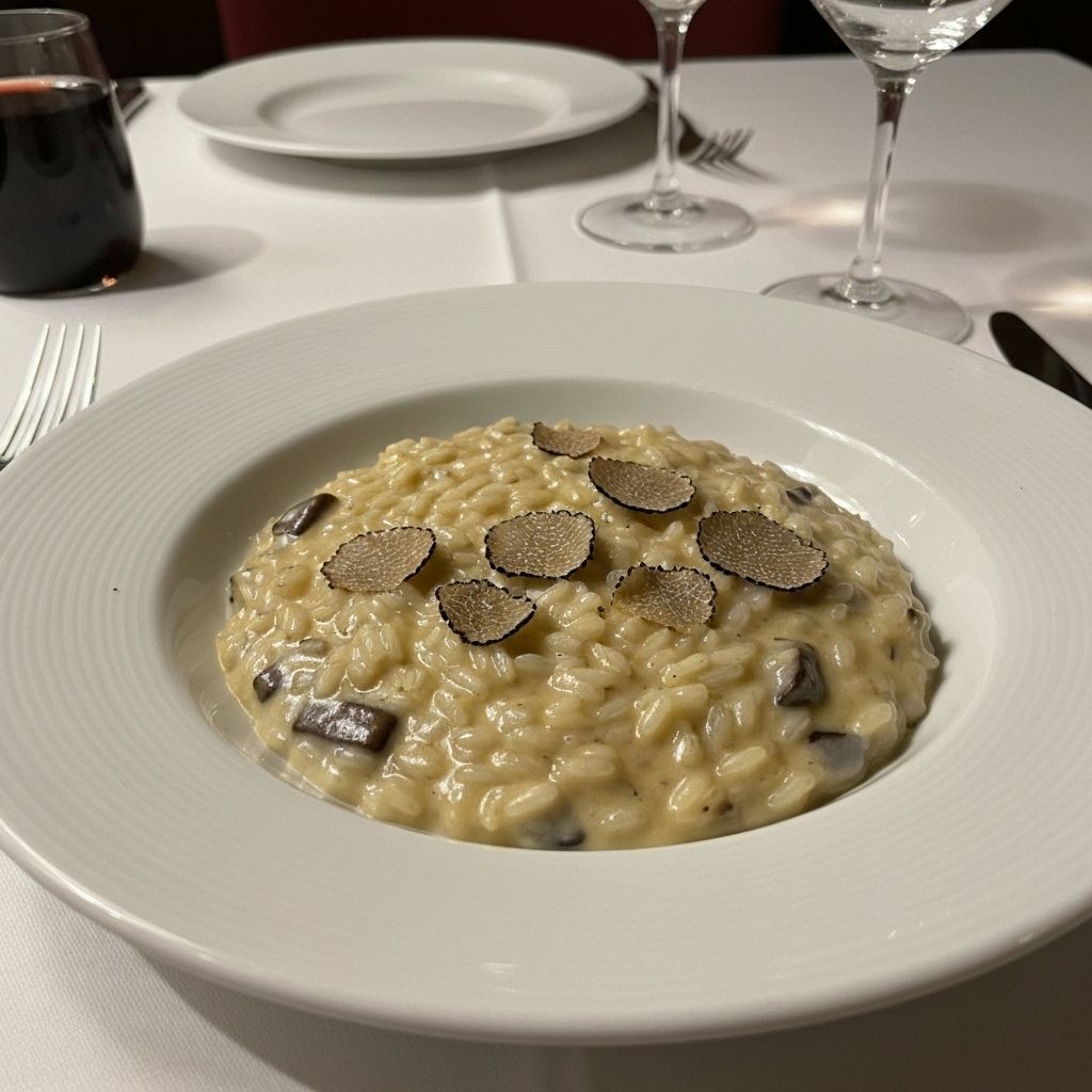 Risotto de Trufa - Plato gourmet del restaurante Lumière